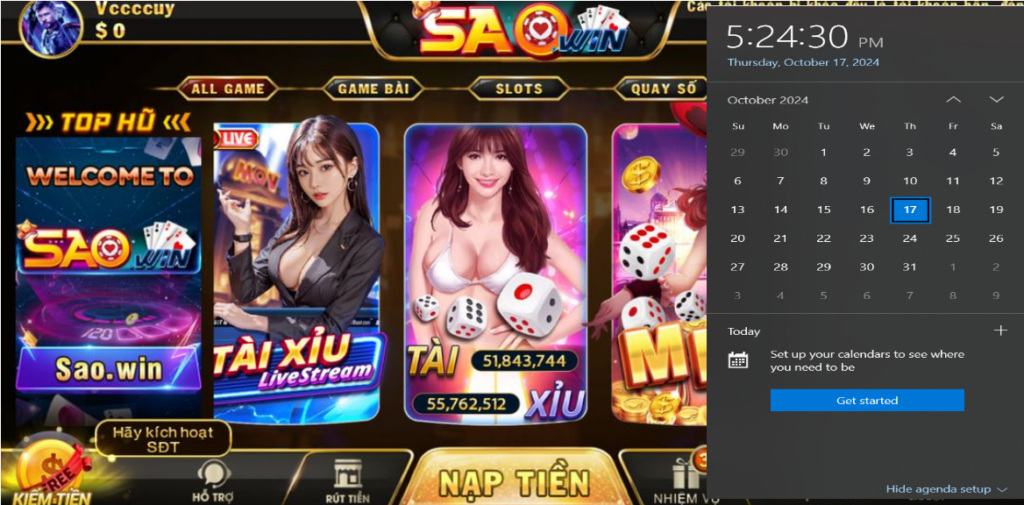 Hiện tại tôi vẫn truy cập được vào Saowin để chơi game